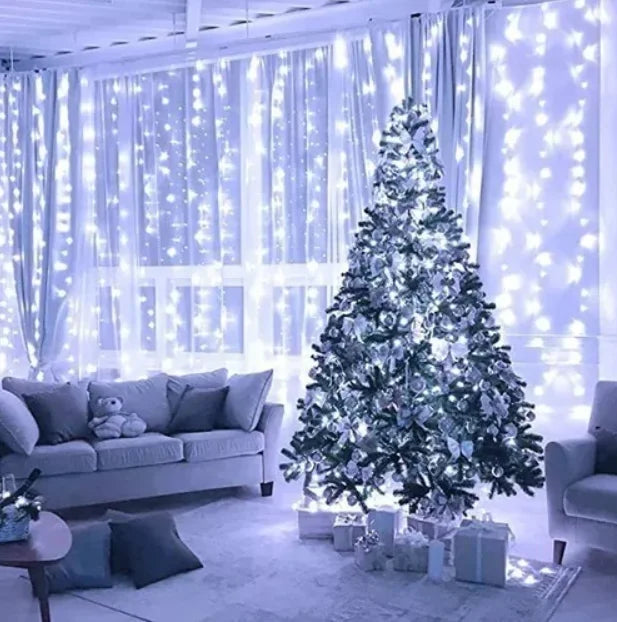 Cortina 400 Leds 3x4 Luzes Natal Decoração Festas