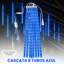 Cascata 8 Tubos Queda Pisca Pisca Led Chuva Meteoro Gelo 45cm Fim De Ano Decoração De Natal Conecta Várias Unidades