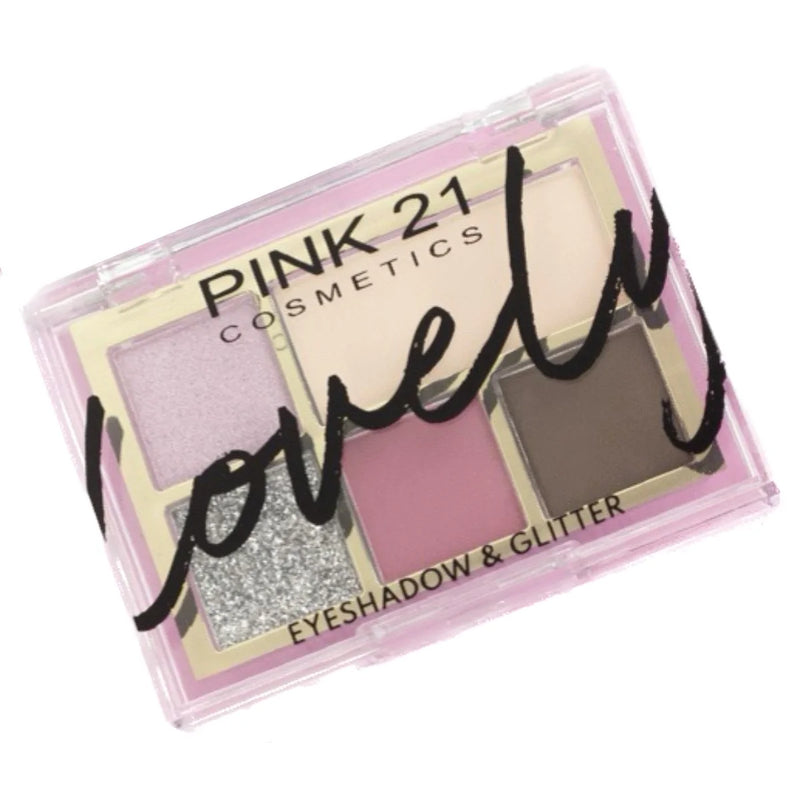 Paleta De Sombras Adorável Sombra E Glitter Pink21