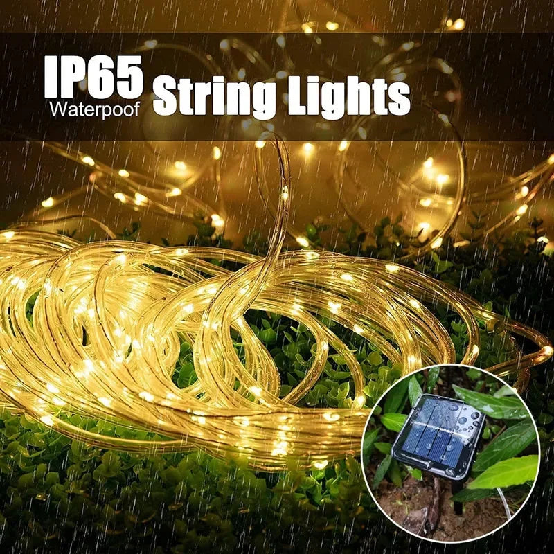 300led corda solar luz de tira ao ar livre à prova dwaterproof água luz fadas cordas decoração natal para jardim gramado árvore quintal cerca caminho