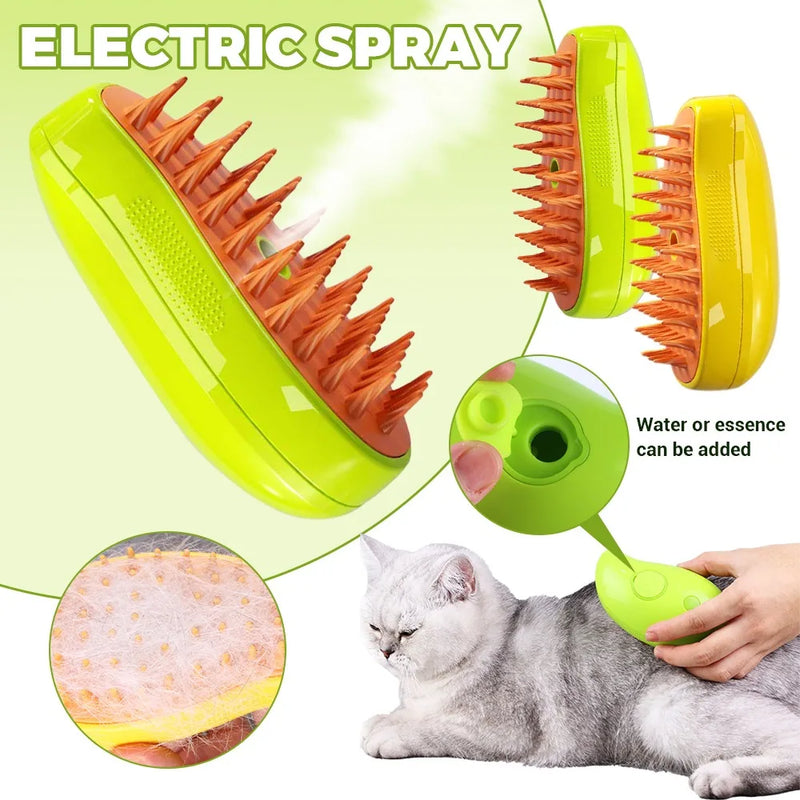 Escova com Spray de Água/Essência para gatos