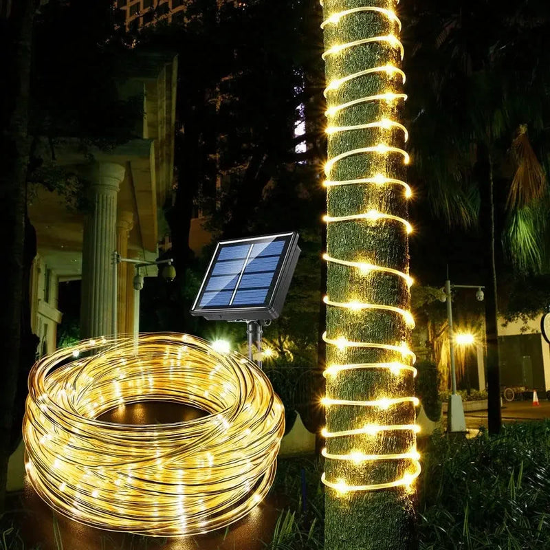300led corda solar luz de tira ao ar livre à prova dwaterproof água luz fadas cordas decoração natal para jardim gramado árvore quintal cerca caminho