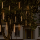 Cascata 8 Tubos Queda Pisca Pisca Led Chuva Meteoro Gelo 45cm Fim De Ano Decoração De Natal Conecta Várias Unidades